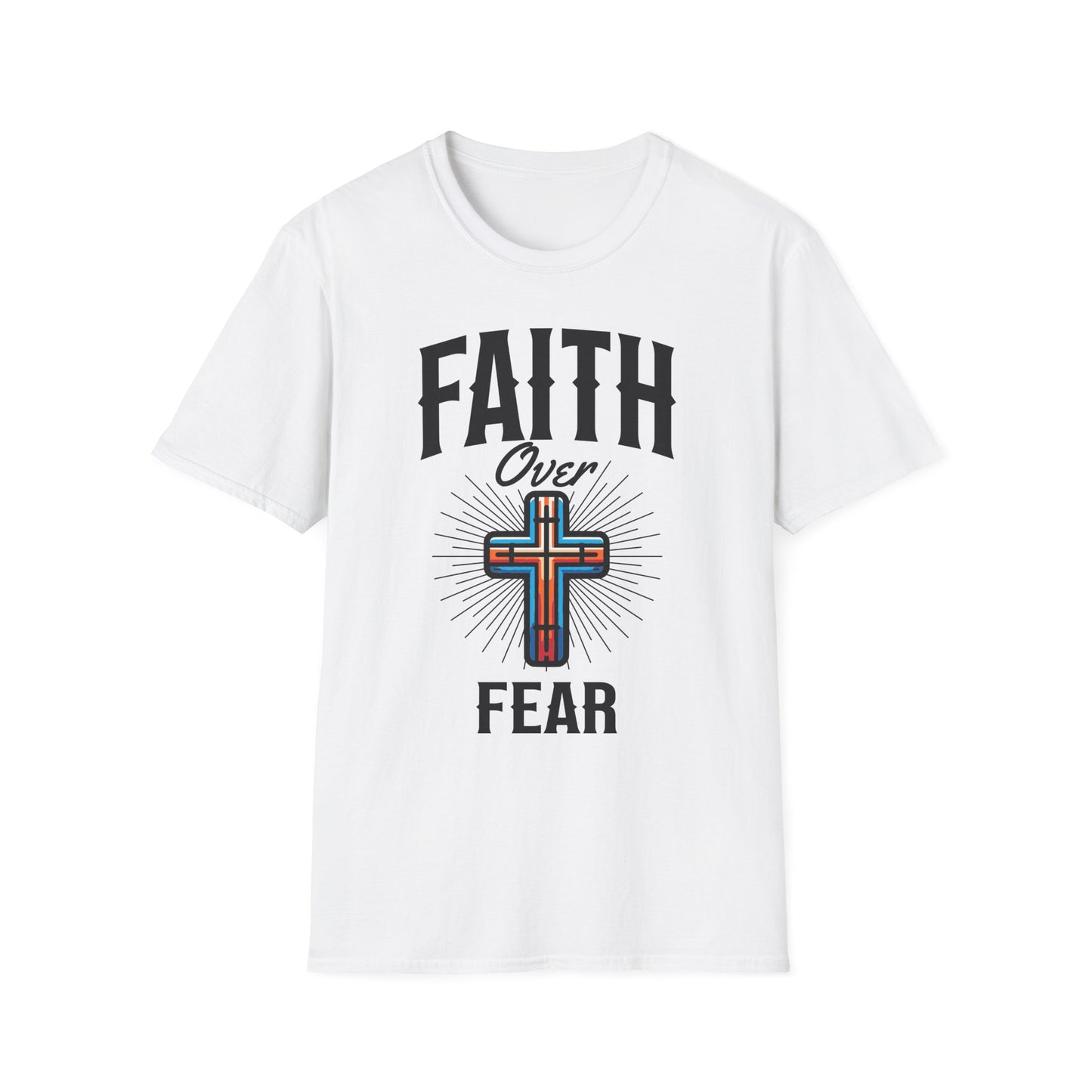 Christian Faith Over Fear Shirt for Men Jesus Religious Shirts