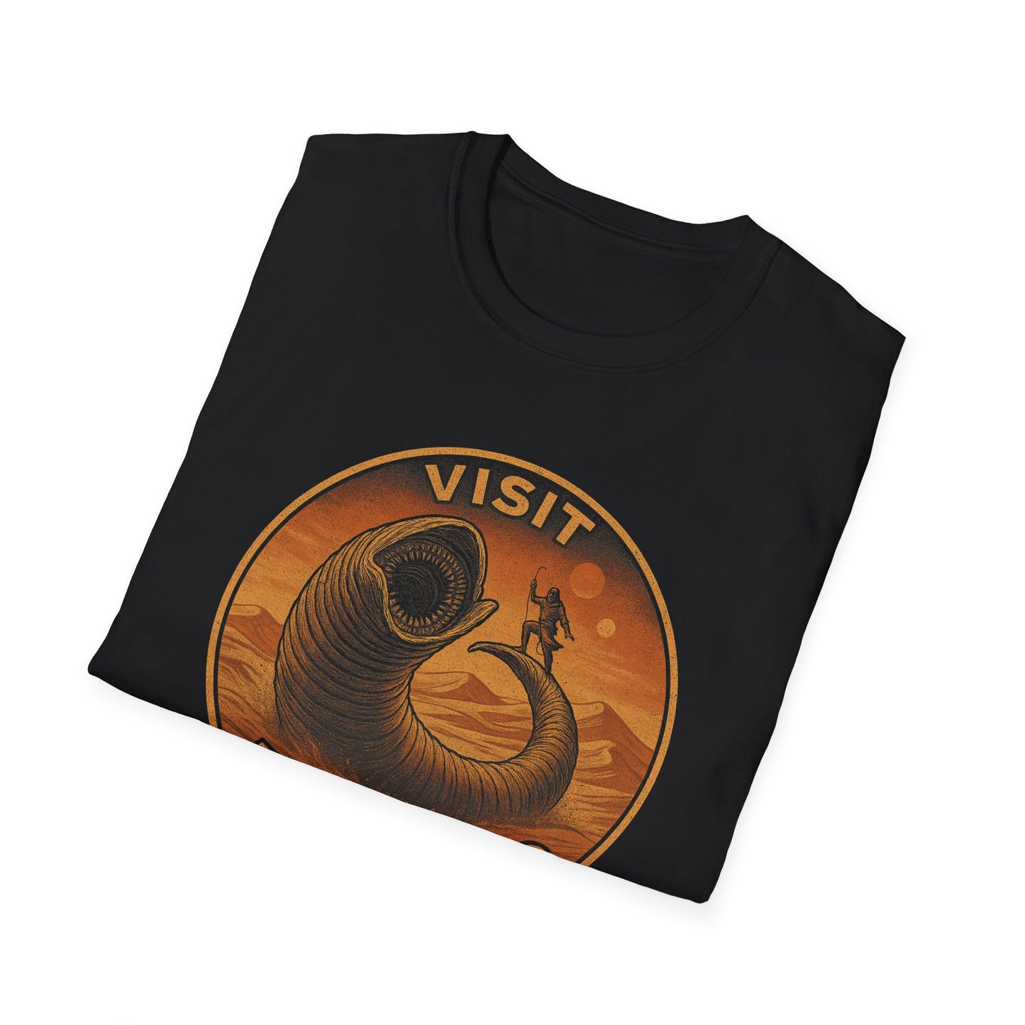 Dune Vintage Distressed Surf Unisex T-Shirt, Arrakis Sci Fi Tee, Retro Graphic Shirt, Cool Desert Planet Top, Men Women Casual Wear