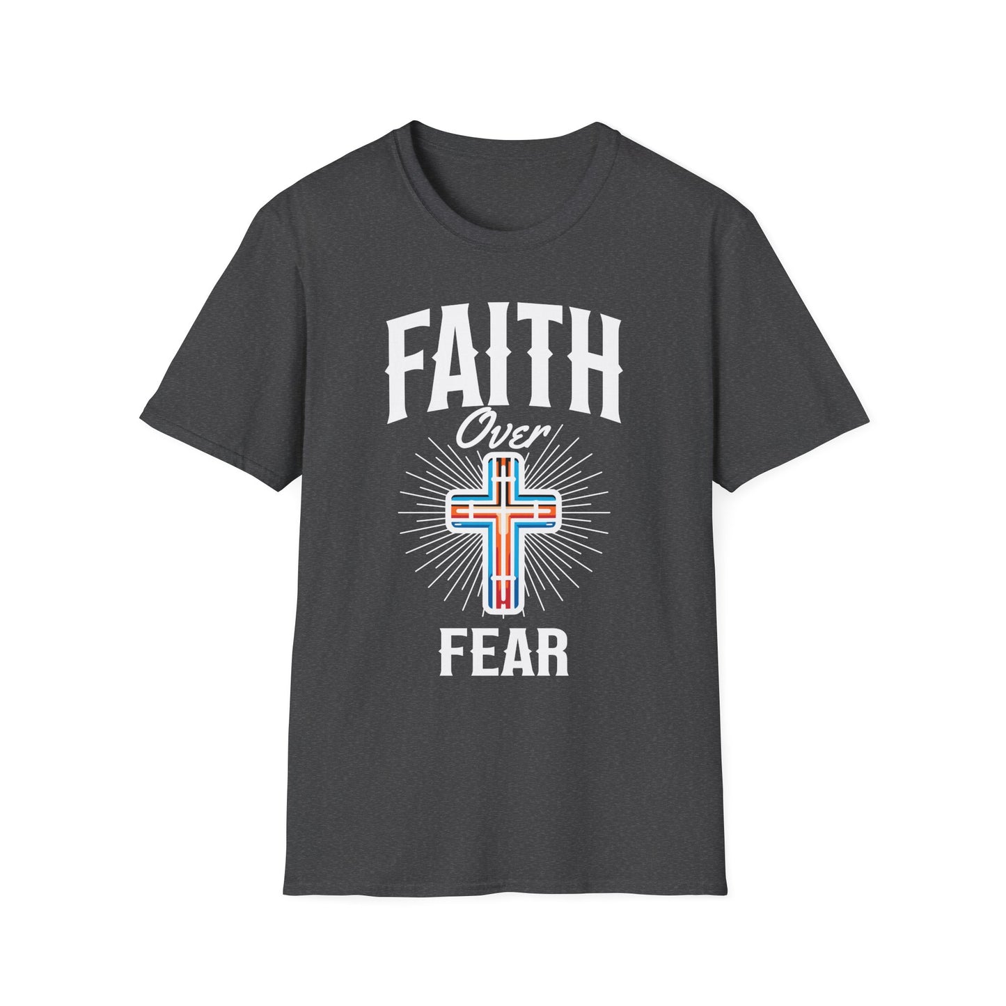Christian Faith Over Fear Shirt for Men Jesus Religious Shirts