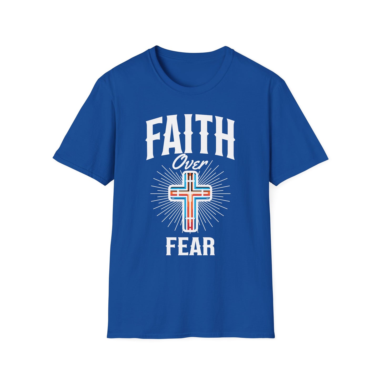 Christian Faith Over Fear Shirt for Men Jesus Religious Shirts