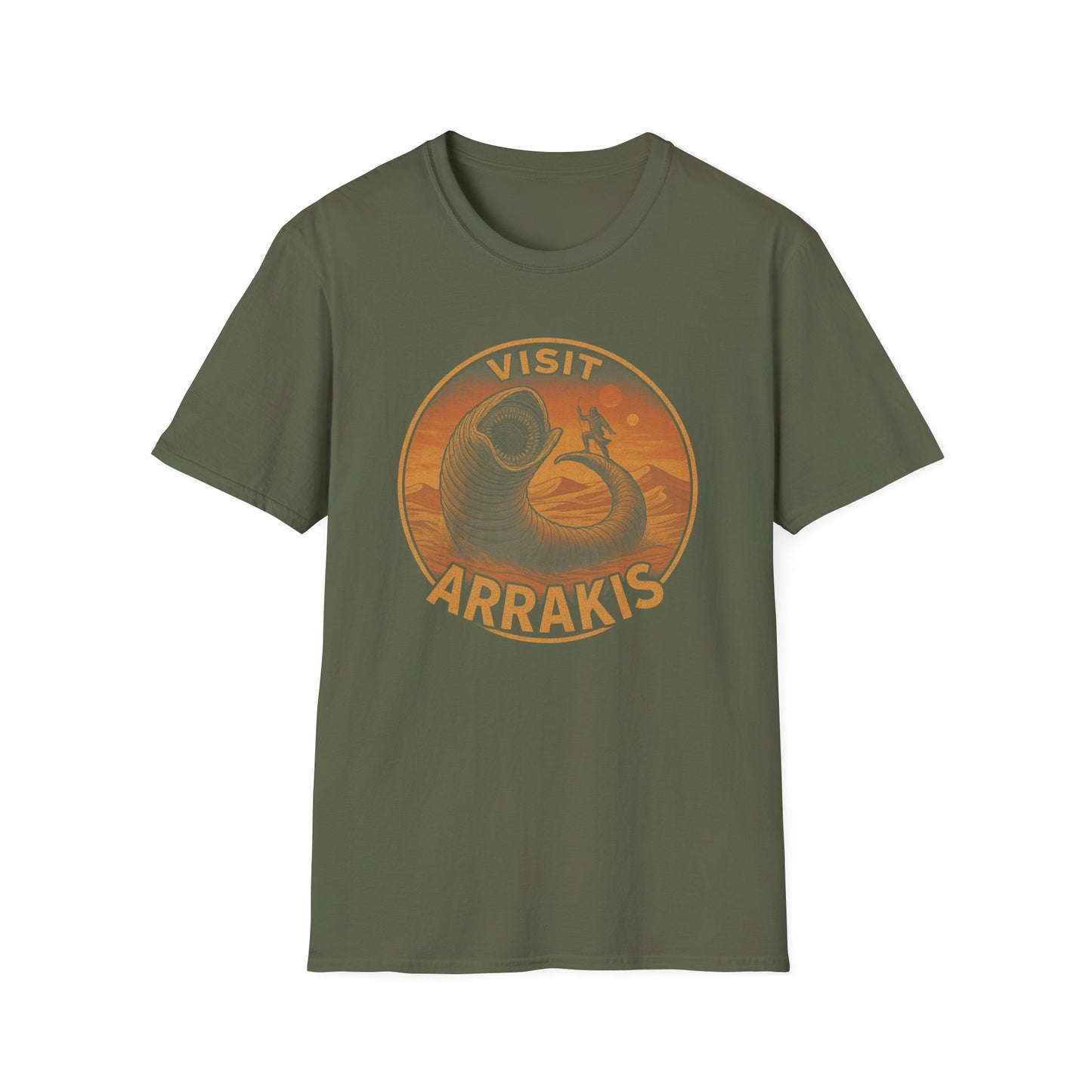 Dune Vintage Distressed Surf Unisex T-Shirt, Arrakis Sci Fi Tee, Retro Graphic Shirt, Cool Desert Planet Top, Men Women Casual Wear