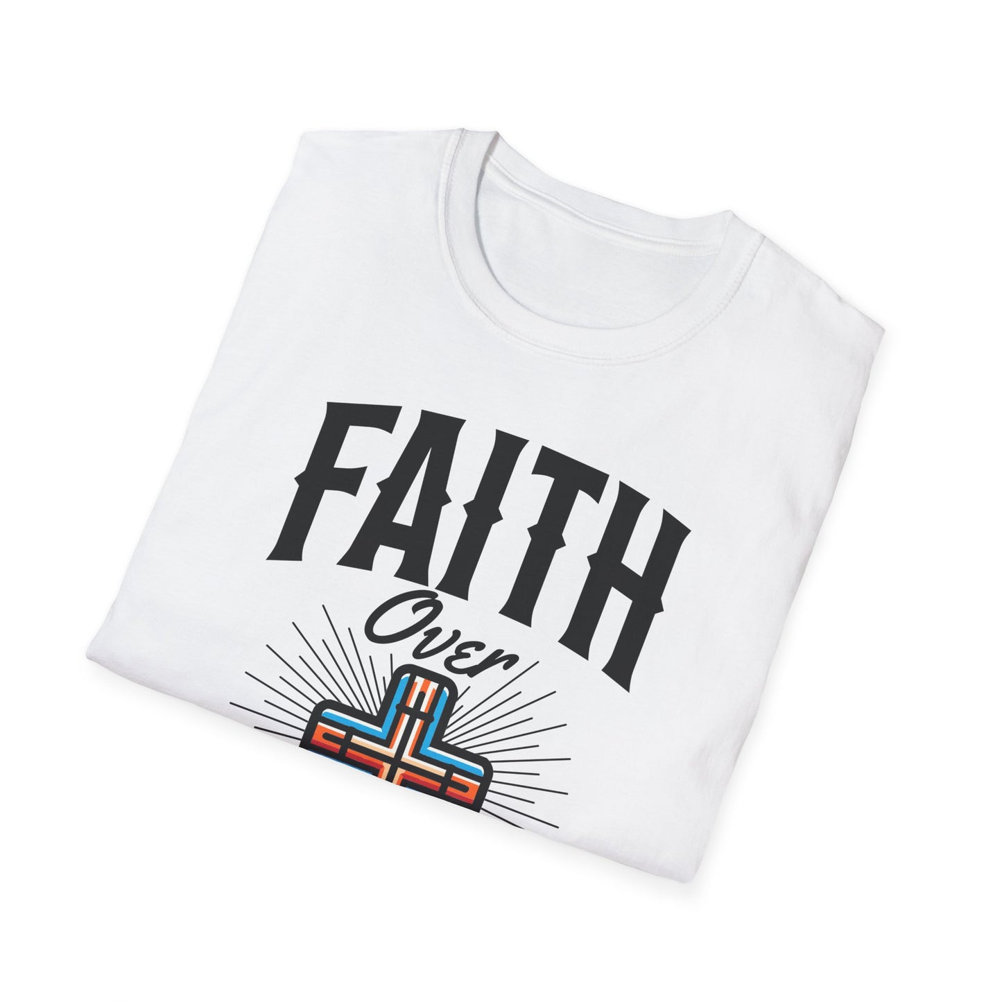 Christian Faith Over Fear Shirt for Men Jesus Religious Shirts