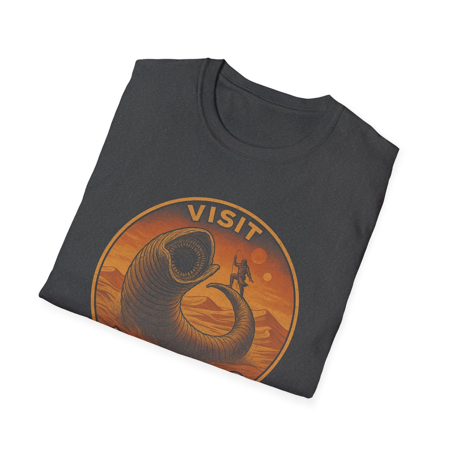 Dune Vintage Distressed Surf Unisex T-Shirt, Arrakis Sci Fi Tee, Retro Graphic Shirt, Cool Desert Planet Top, Men Women Casual Wear