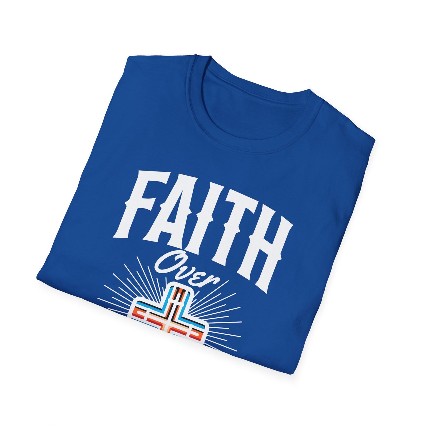 Christian Faith Over Fear Shirt for Men Jesus Religious Shirts