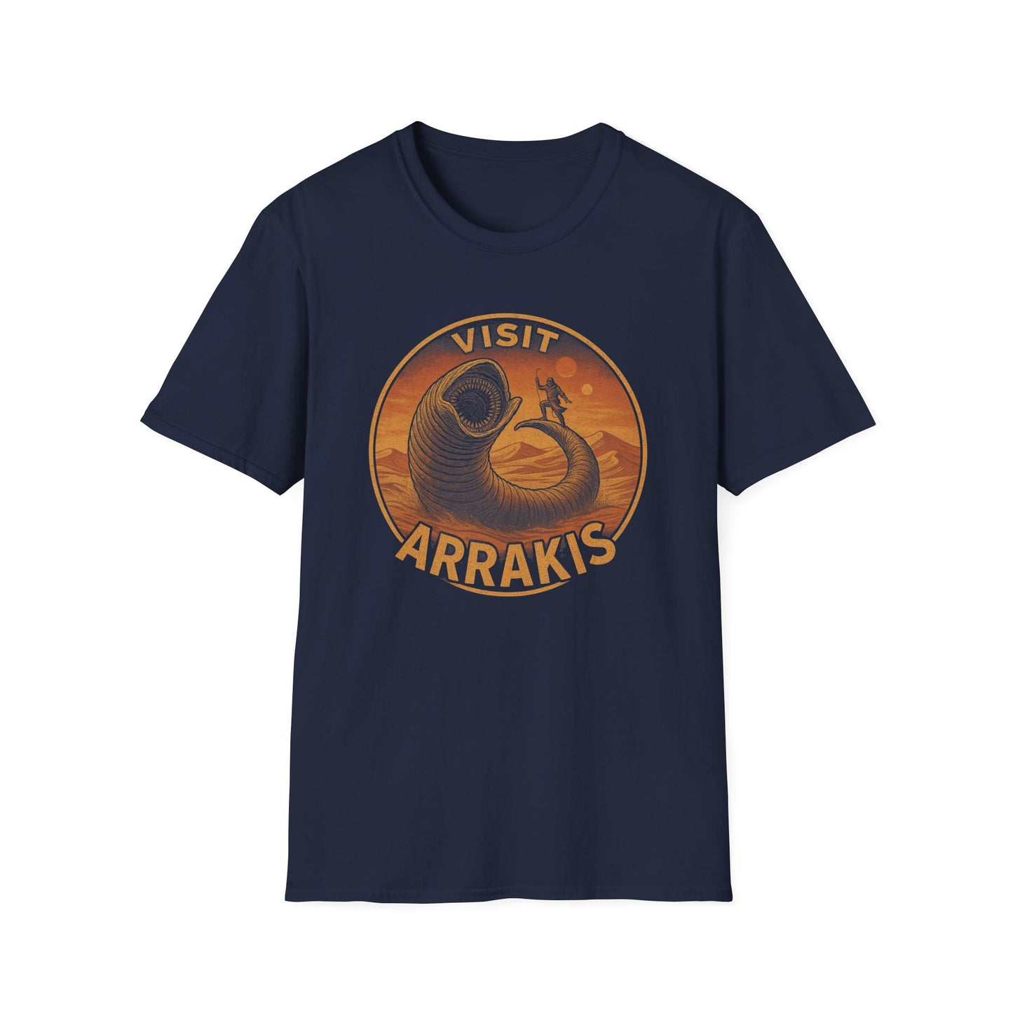 Dune Vintage Distressed Surf Unisex T-Shirt, Arrakis Sci Fi Tee, Retro Graphic Shirt, Cool Desert Planet Top, Men Women Casual Wear