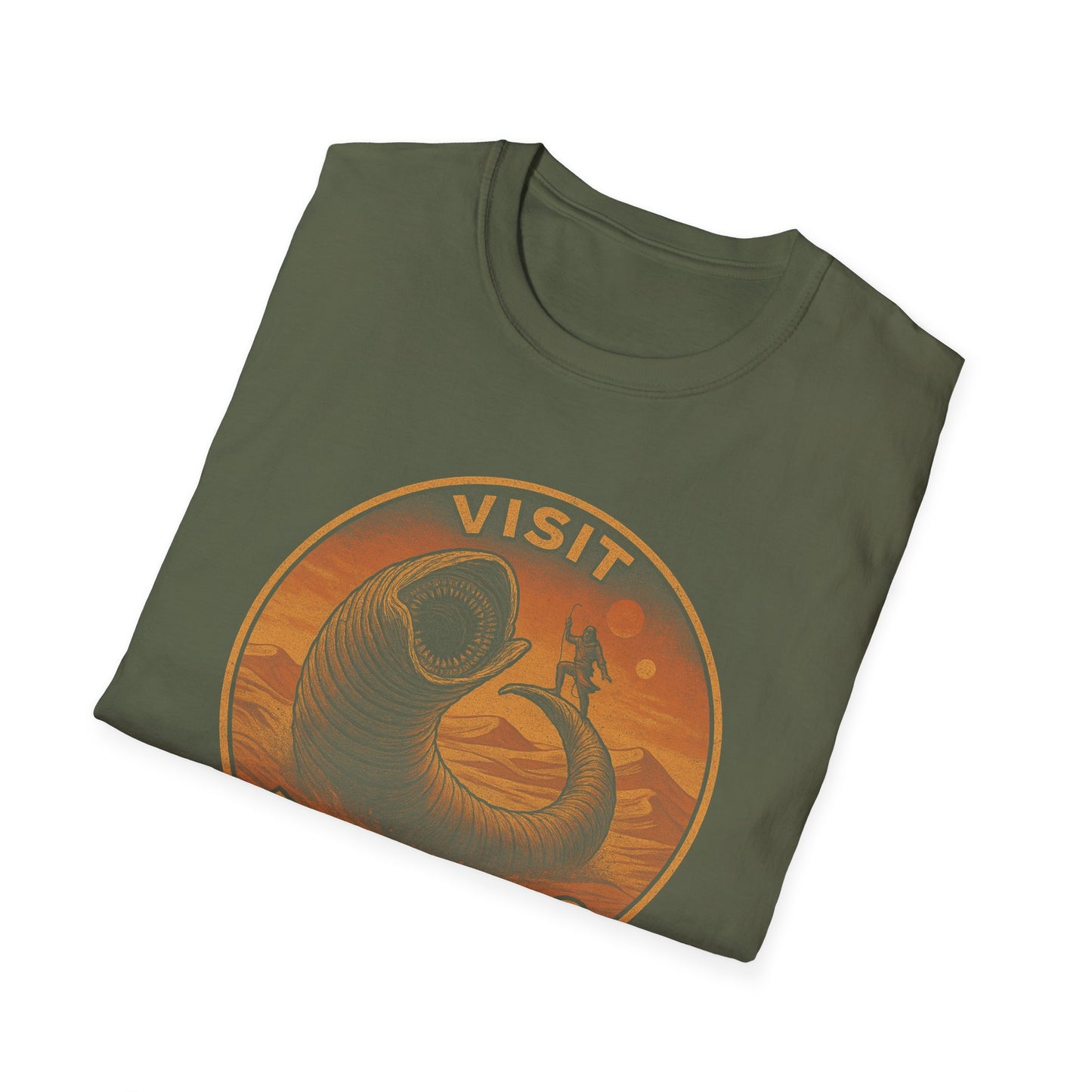 Dune Vintage Distressed Surf Unisex T-Shirt, Arrakis Sci Fi Tee, Retro Graphic Shirt, Cool Desert Planet Top, Men Women Casual Wear
