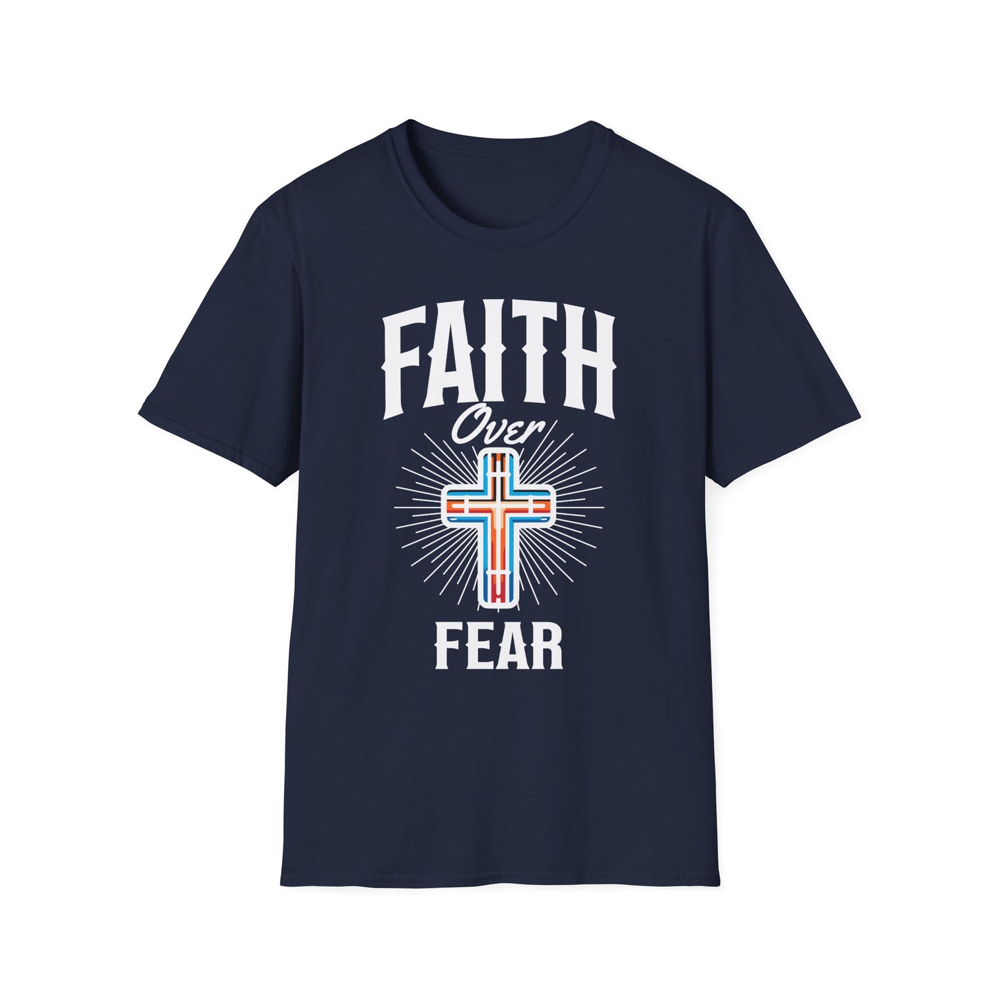 Christian Faith Over Fear Shirt for Men Jesus Religious Shirts