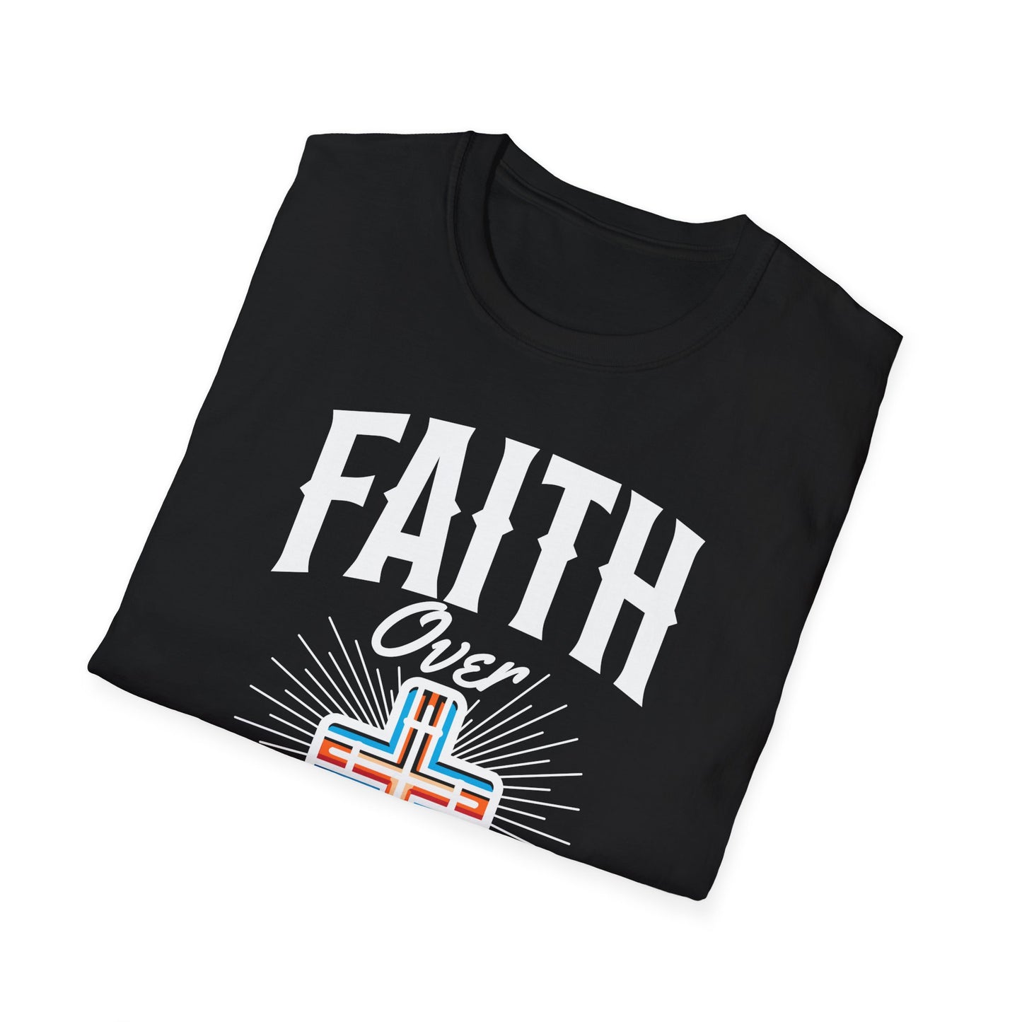 Christian Faith Over Fear Shirt for Men Jesus Religious Shirts