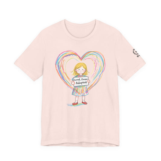 Adopted & Loved Kids T-Shirt — Heartfelt Adoption Support Tee