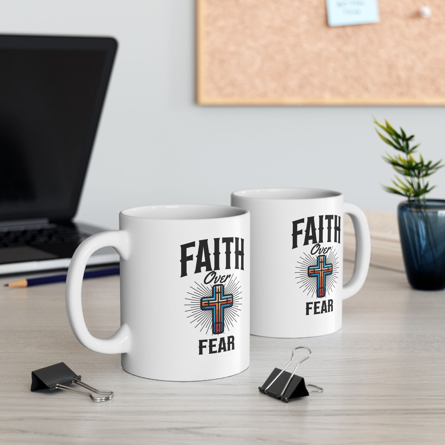 Faith Over Fear Ceramic Mug