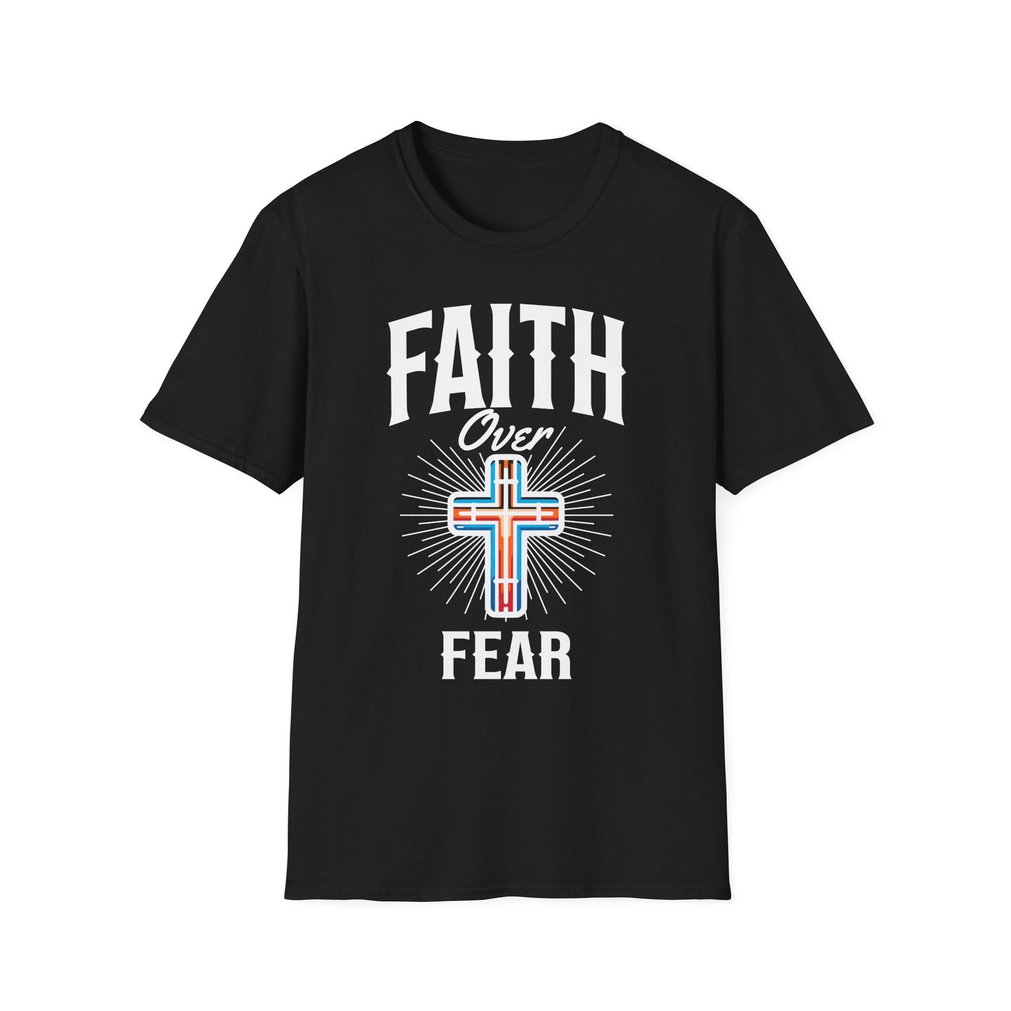 Christian Faith Over Fear Shirt for Men Jesus Religious Shirts