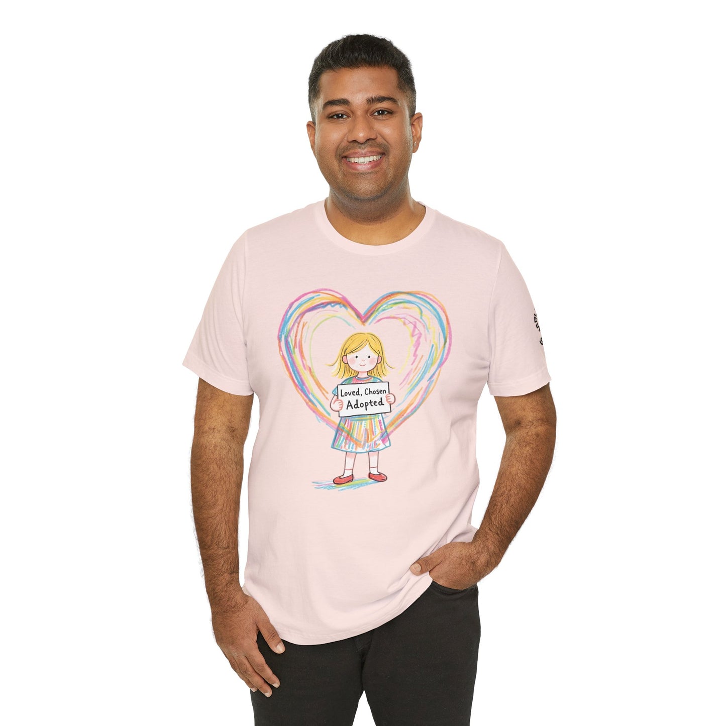 Adopted & Loved Kids T-Shirt — Heartfelt Adoption Support Tee