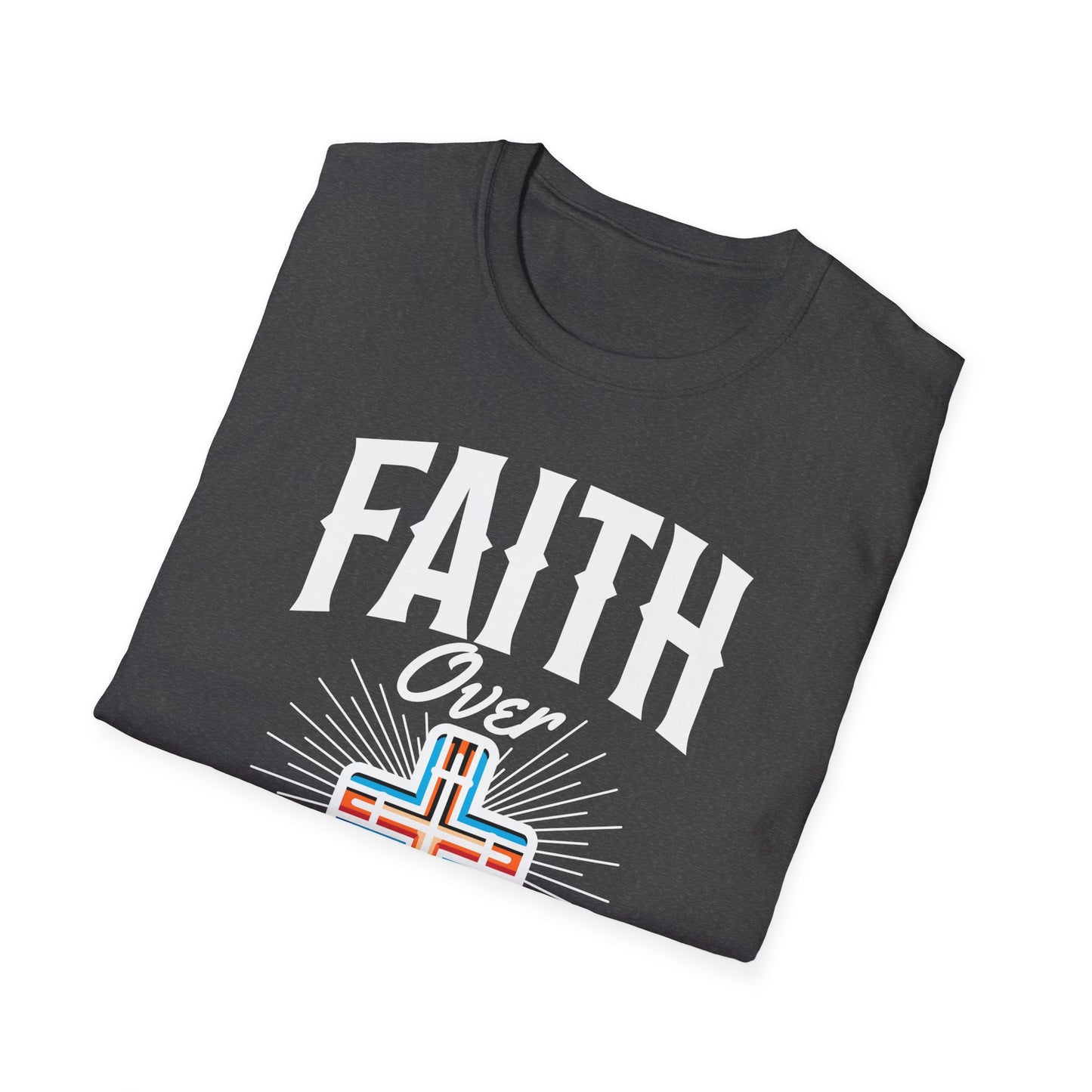 Christian Faith Over Fear Shirt for Men Jesus Religious Shirts